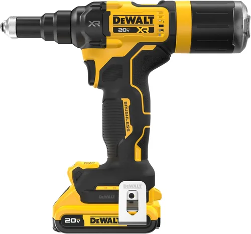 Vista 15 de DEWALT Herramienta de remache inalámbrica MAX XR de 20 V, 1/4 de pulgada, batería y cargador incluidos (DCF414GE2)