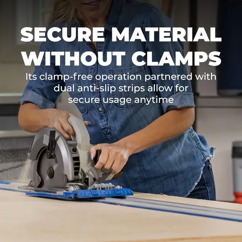 Vista 6 de Kreg KMA3700 Accu-Cut XL - Universal Track Saw Guide System - Make Straight, Cross, Rip & Angled Cuts Easily