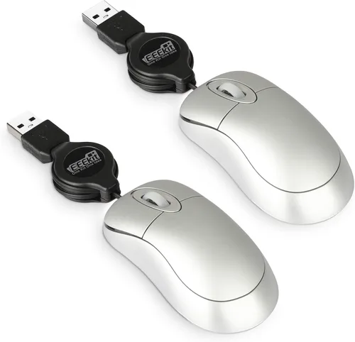 Vista 11 de EEEKit Ratón USB ultra compacto de 3 botones, negro, 3 x 1.57 x 0.98 pulgadas