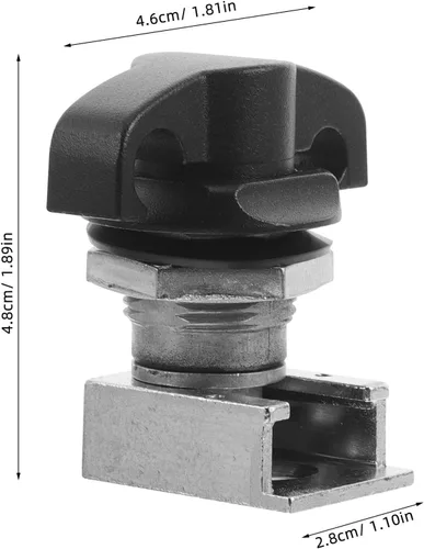 Vista 2 de Kisangel 2pcs Zinc Alloy T-Handle Cam Latch Locks with Base for Tool Box Cabinet Door Lock Suitable for Electrical Panel and Equipment Boxes