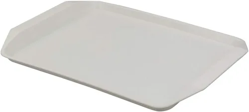 Vista 7 de Bandejas de plástico blanco para servir comida rápida, 16.9 x 12 pulgadas, juego de 4