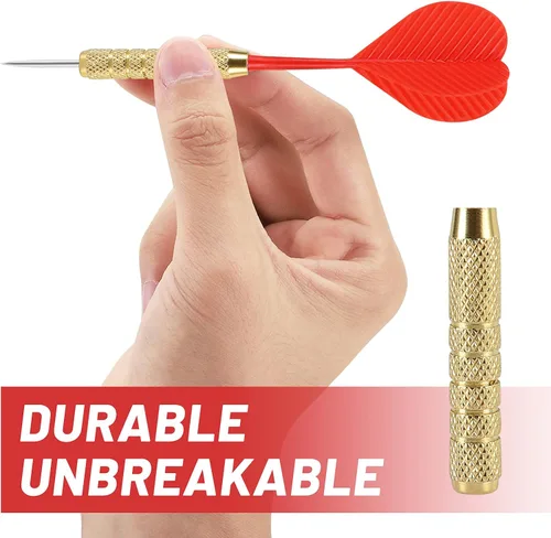 Vista 4 de Accmor 18 Pack Steel Tip Darts, 18 Grams Metal Tip Dart Set, Darts Metal Tip Set, Metal Darts for Dartboard