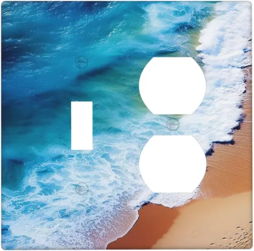 Vista 116 de Cubiertas de salida de arte abstracto, castillo mágico, cielo estrellado, 1 palanca, 1 combinación de balancines, placa decorativa de pared, placas