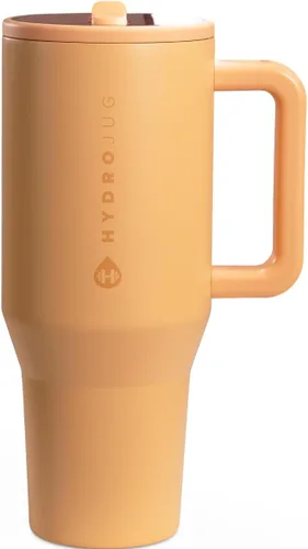 Vista 29 de HydroJug Traveler - Botella de agua de 40 onzas con asa y popote abatible, cabe en el soporte para tazas, vaso resistente a fugas, reutilizable