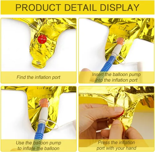 Vista 3 de Globo dorado con el número 2 de 40 pulgadas, decoraciones de cumpleaños, globos grandes de papel de aluminio con números grandes para fiesta dorada