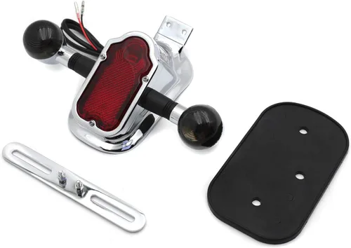 Vista 11 de Luz trasera de freno de motocicleta cromada ámbar con señal de giro compatible con motocicletas de gran cilindrada