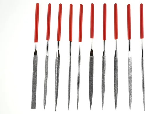 Vista 2 de SE Juego de limas de agujas de diamante de 10 piezas con grano 150 - 744DF-R