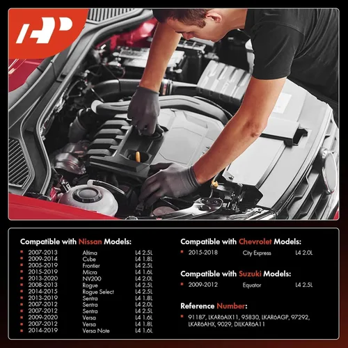 Vista 2 de A-Premium Bujías de iridio platino compatibles con Nissan Altima 2007-2013, Rogue, Rogue Select, Sentra, Versa, Versa Note, Frontier, NV200 &