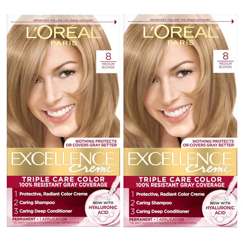 Vista 31 de L'Oreal Paris Excellence Crème - Tinte permanente para el cabello, color de cabello de triple cuidado, complejo Pro-Keratina para una cobertura