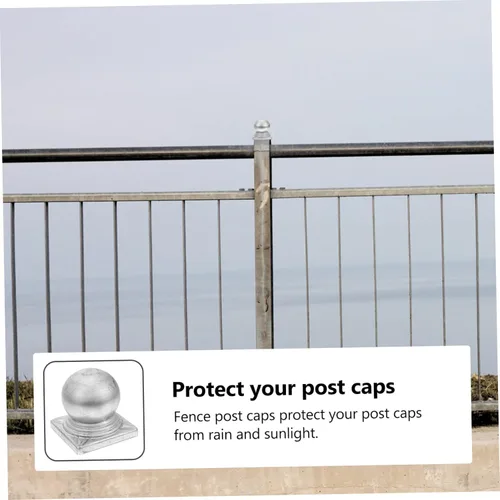 Vista 6 de DOITOOL 4 tapas decorativas para postes de valla con forma de cubierta para diseño resistente a la intemperie, fácil instalación para mejorar