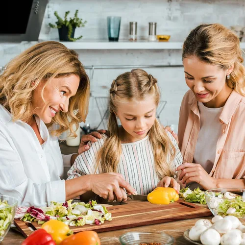 Vista 6 de Bokon 2 tablas de madera de acacia para charcutería con asa, bandeja de madera rectangular con mango hueco, bandeja de madera para servir queso
