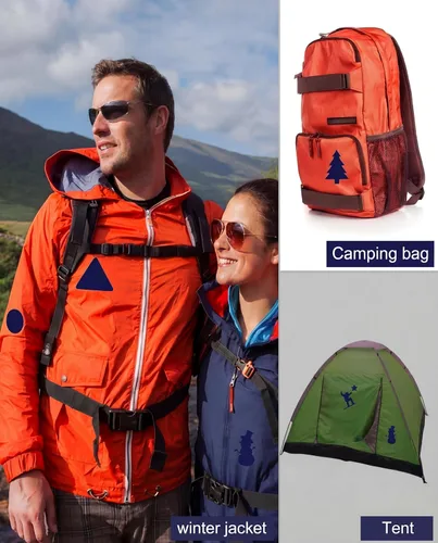 Vista 6 de 8 Parches de Tela para Reparación de Plumón, Parches Autoadhesivos Lavables, Kit de Parches de Reparación para Ropa y Bolsas, 4 x 8 Pulgadas (Azul)