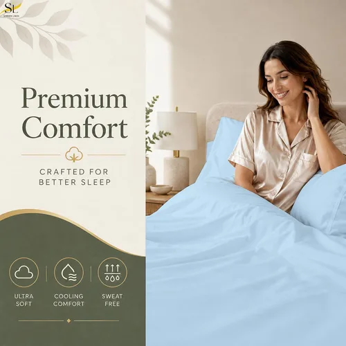 Vista 4 de Shreem Linen Juego de sábanas tamaño individual de 6 piezas, sábanas 100% algodón egipcio, ropa de cama de lujo de hotel, bolsillo profundo de 18