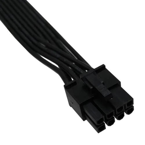 Vista 2 de COMeap Cable de CPU para PSU estacionales, PCIe 8 pines macho a CPU 8 pines (4+4 desmontables) macho EPS-12V adaptador de corriente de placa base