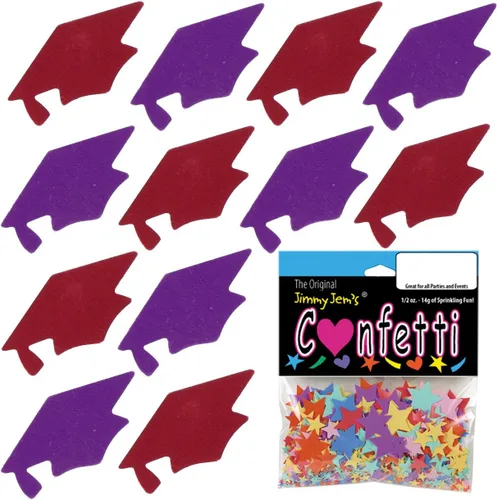 Vista 154 de Confetti Grad Cap Negro, Azul Marino Combo - 2 bolsas de media onza (1 oz)