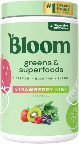 Vista 6 de Bloom Nutrition Polvo de Superalimento Verde, Enzimas Digestivas con Probióticos y Prebióticos, Salud Intestinal, Alivio de Hinchazón para Mujeres