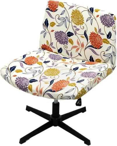 Vista 21 de MINGPINHUIUS Funda para silla ajustable sin brazos: moderna sin brazos, funda para silla de tocador con tiras cruzadas, fundas protectoras