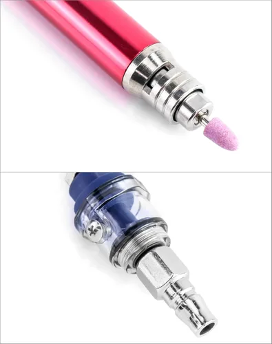 Vista 2 de QWORK Molinillo de Aire Micro, 1/8" Mini Herramienta de Pulido y Corte de Lápiz Molinillo Neumático de Troquel de Lápiz, 65000 RPM de Velocidad Libre