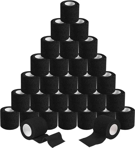 Vista 17 de KISEER Paquete de 15 rollos de vendaje autoadhesivo colorido de 1 pulgada x 5 yardas, rollos de vendaje cohesivo transpirable y cohesivo, cinta