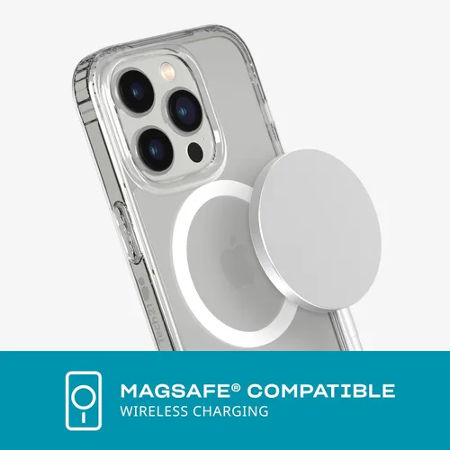 Vista 5 de tech21 Funda transparente para iPhone 14 Evo Clear compatible con MagSafe®, resistente a los arañazos, absorbe los golpes y protección contra caídas