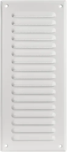 Rejilla de ventilación cuadrada, medida interior de 3 x 10 pulgadas, rejilla de ventilación de aire de metal blanco, uso interior/exterior, medida