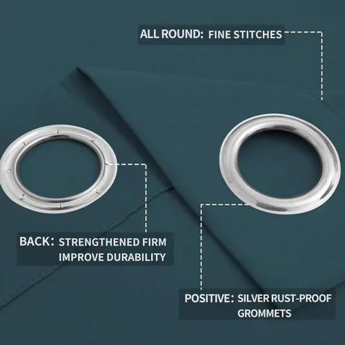 Vista 209 de Easy-Going - Cortinas opacas para dormitorio, aislamiento térmico sólido con ojales, cortinas de ventana para reducción de ruido, cortinas