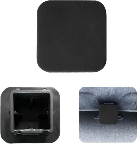 Ziciner Cubierta de enganche de remolque de automóvil, cubierta de enganche de 2 pulgadas, inserto de enchufe de tubo receptor de goma, cubiertas de