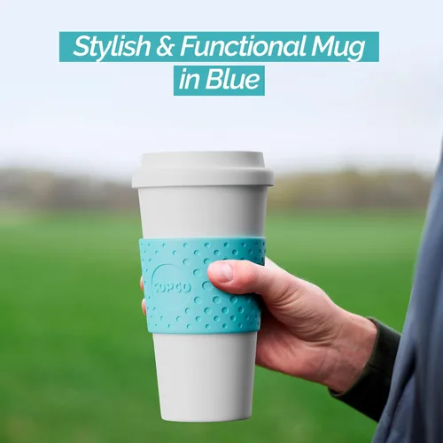 Vista 2 de Copco Acadia - Taza de viaje de 16 oz, termo reutilizable con aislamiento, de plástico de doble pared, con tapa a prueba de fugas, sin BPA, taza
