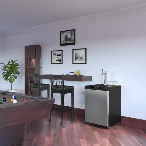 Vista 5 de EdgeStar KC3000 Kegerator de tamaño completo con pantalla digital - negro