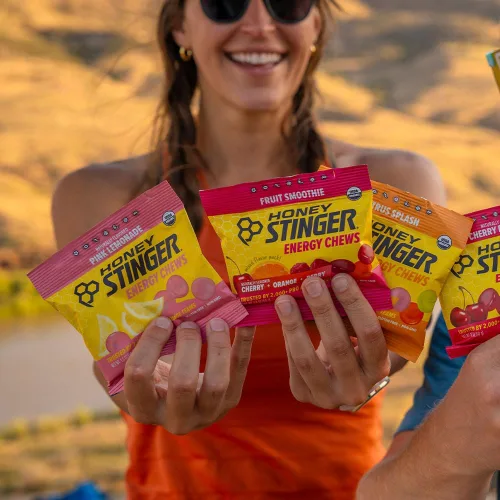 Vista 28 de Honey Stinger Masticables energéticos orgánicos Citrus Splash, sin gluten y sin cafeína, para ejercicio, correr y rendimiento, nutrición deportiva