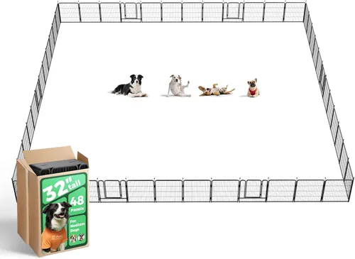 Vista 91 de FXW Rollick Unleashed - Corralito para perros en interiores, patio, camping de RV, 32 pulgadas, 8 paneles para perros pequeños y medianos│Patentado