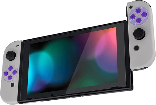 Vista 4 de eXtremeRate - Carcasa de control portátil Joy-Con con set de botones completo, repuesto de carcasa hazlo tú mismo para control de Nintendo Switch