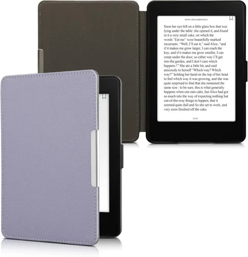 Vista 10 de kwmobile Funda compatible con Yaxa Kindle Paperwhite - Funda protectora de nailon para lector electrónico - Antracita