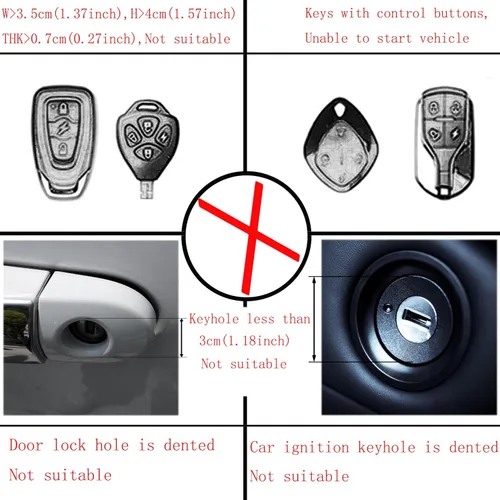 Vista 3 de Funda de cuero hecha a mano para llave de coche para llave rota Funda para llave de coche para hombres y mujeres (Negro)