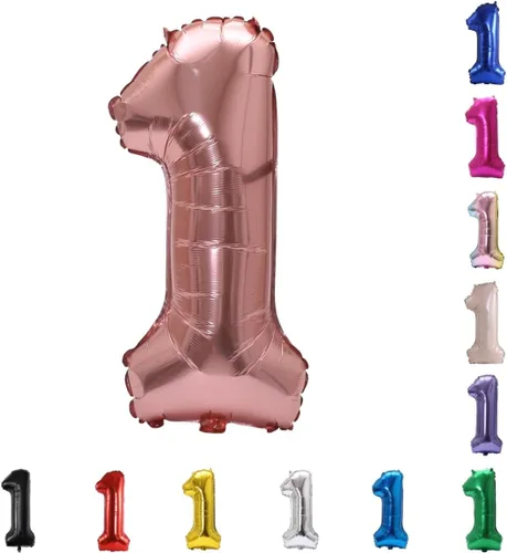 Vista 26 de YPSelected Globo de aluminio grande de 32 pulgadas con número de helio, cumpleaños, boda, fiesta, 0-9 (azul bebé, 0)