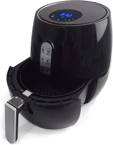 Freidora de aire eléctrica con pantalla táctil inteligente, freidora eléctrica sin aceite, freidora de aire multifunción de gran capacidad (color