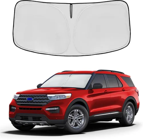 Vista 66 de Parasol para parabrisas Rivian R1S 2022-2024 2025, parasol para ventana frontal, ajuste personalizado, accesorios R1S, visera solar, pantalla