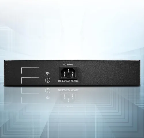 Vista 4 de BV -Tech 8 puertos Gigabit PoE+ con 2 Enthernet Uplink, 130W, 802.3af/at POE-SW802G