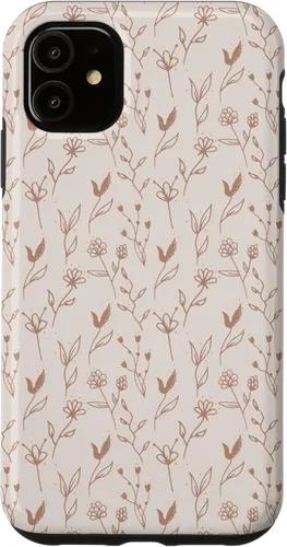 Vista 8 de Beige Tan Wildflower Floral Minimal Flower Boho Case for iPhone 17