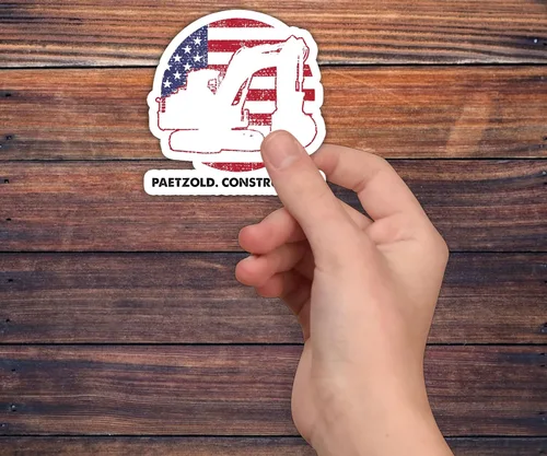 Vista 3 de (3 unidades) Calcomanías personalizadas para casco de excavadora, calcomanías de bandera de Estados Unidos, decoración de casco, parachoques, casco