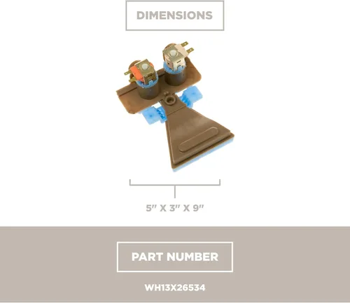 Vista 5 de GE Appliances WH13X26534 Conjunto de válvula de entrada de agua para lavadora