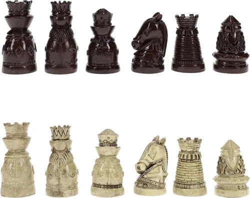 Vista 4 de WE Games Medieval Themed Chess Set - Wooden Chess Board with Intricate Polystone Chess Pieces, Chess Sets for Adults, 15 in.