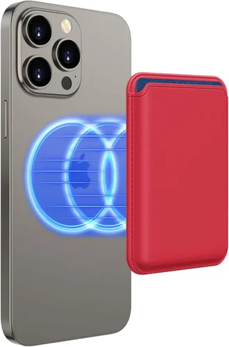 Vista 9 de Cartera MagSafe mejorada, cartera magnética para teléfono con soporte para 3 tarjetas, 23 imanes, bloqueo RFID para tarjetas de crédito, cuero