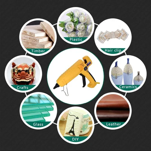 Vista 9 de Pistola de pegamento caliente profesional de tamaño completo de 500 vatios de alta temperatura, industrial, resistente, pistola de pegamento