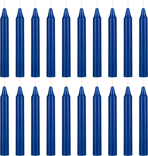 Vista 49 de MEGA CANDLES 20 piezas de velas cónicas sin perfume negras exquisitas, 10.2 cm de alto x 1.3 cm de diámetro, Campanas mágicas, Encantamiento