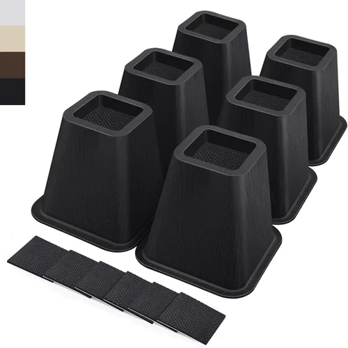 Vista 11 de ANNKUT Elevadores de cama resistentes de 6 pulgadas, elevadores de muebles para escritorio, silla, mesa o sofá, elevadores de sofá, soporta hasta