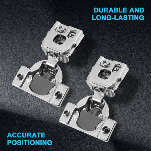 Vista 2 de Bisagras de gabinete de 1 pulgada de superposición con cierre suave, 2 paquetes de bisagras de cierre lento y suave para gabinetes de cocina