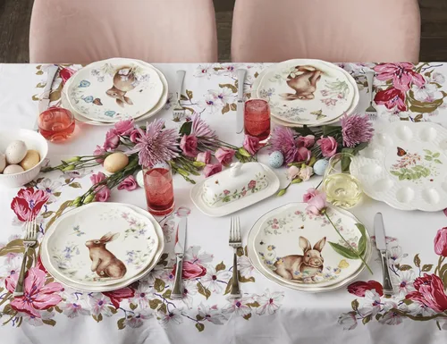 Vista 10 de Lenox, Juego de vajilla Butterfly Meadow Bunny de 4 piezas, servicio para 4, apto para microondas y lavavajillas, platos de porcelana, platos