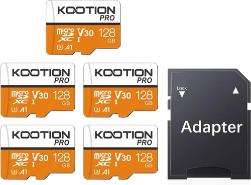 Vista 10 de KOOTION - Tarjeta micro SD de 64 GB, tarjeta de memoria flash microSDXC UHS-I con adaptador, C10, U3, A1, V30, tarjeta TF 4K UHD