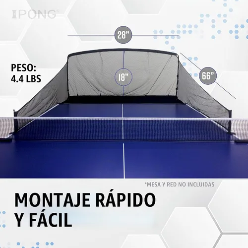 Vista 4 de JOOLA iPong - Red de captura de fibra de carbón para mesa de ping-pong - Red de práctica que se adjunta a la mesa de ping-pong para la recolección